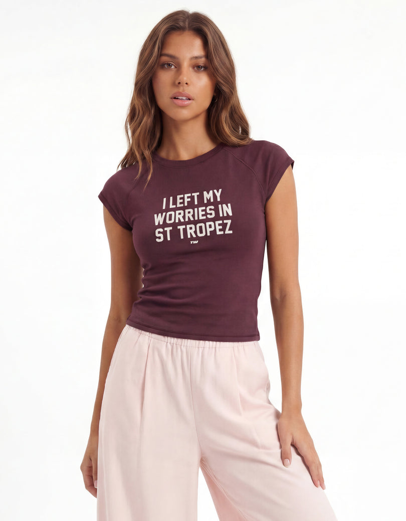 Printed T-Shirt | Bordeau