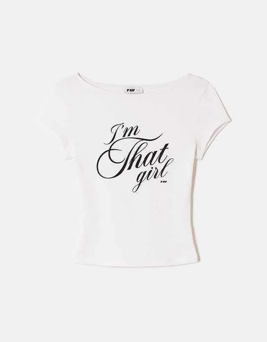 Printed T-shirt | White