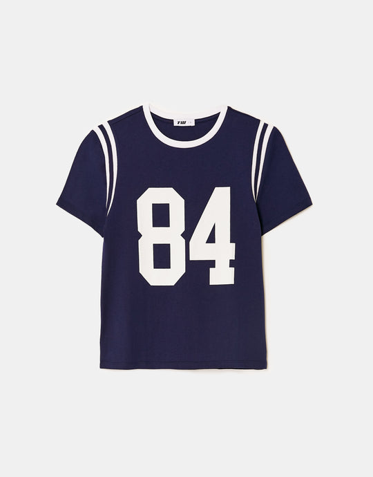 Printed T-shirt | Navy