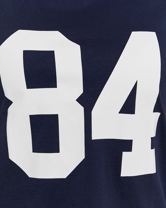 Printed T-Shirt | White-Navy