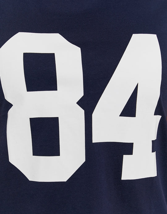 Printed T-Shirt | White-Navy