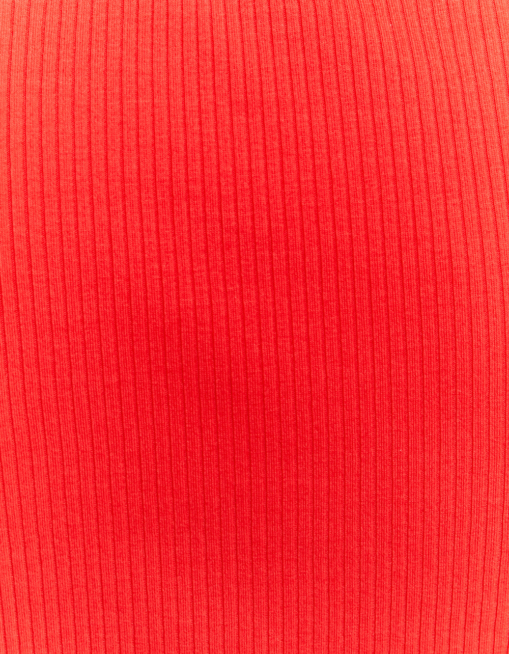 Ribbed Basic T-shirt | Red