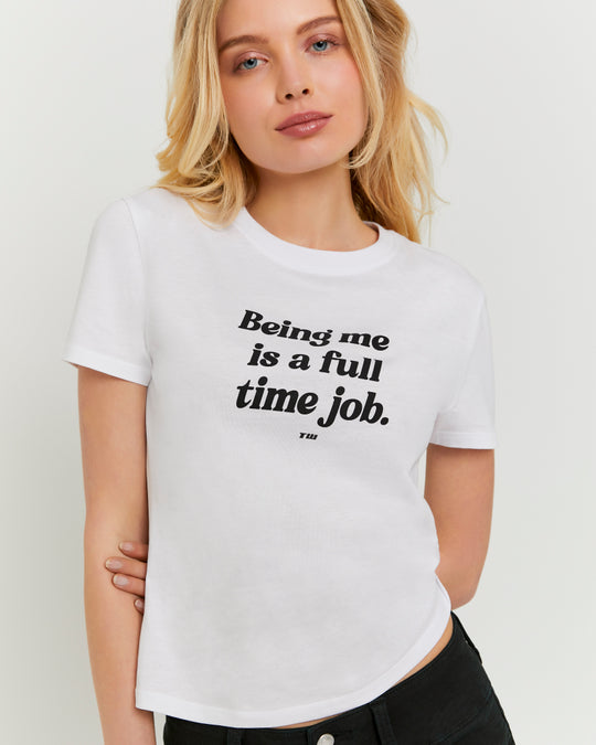 Printed T-shirt | White