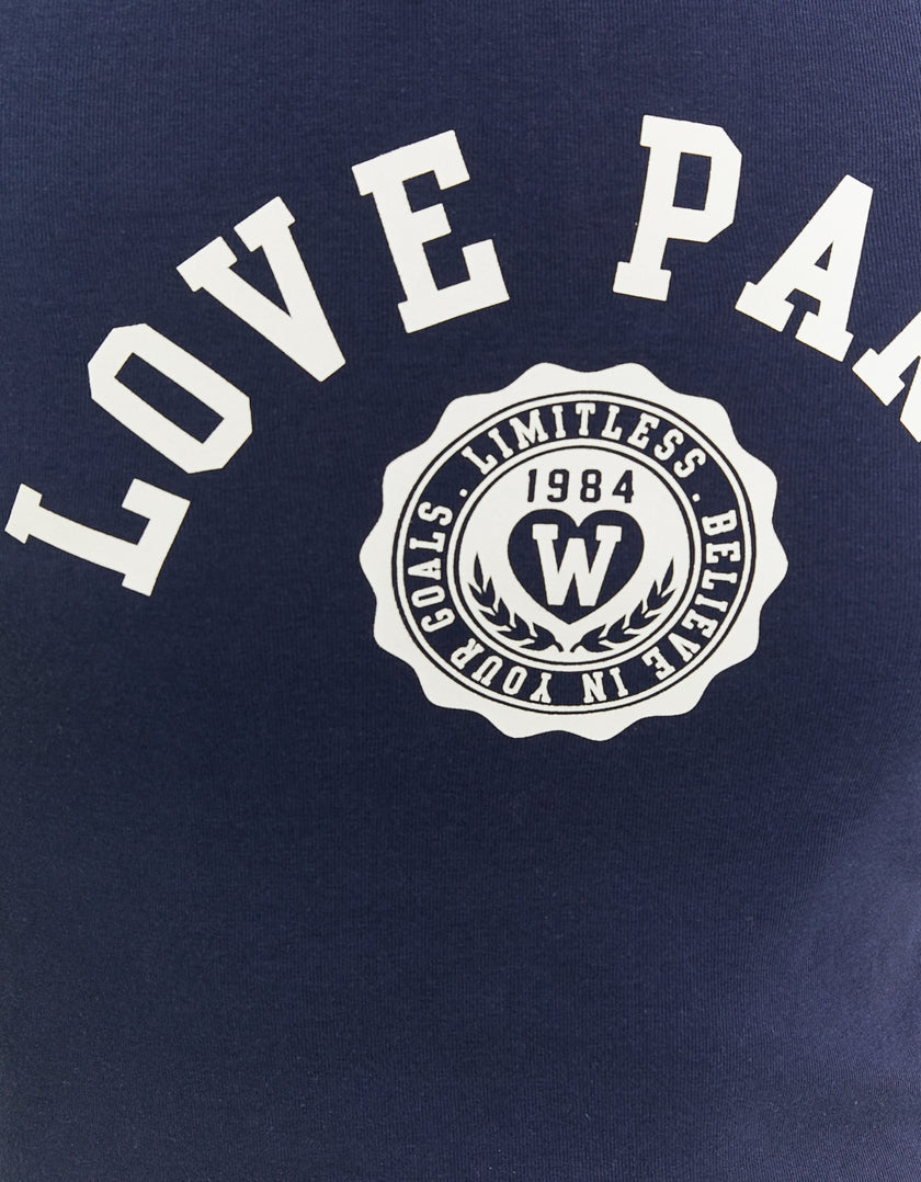 Varsity Style T-Shirt | Navy