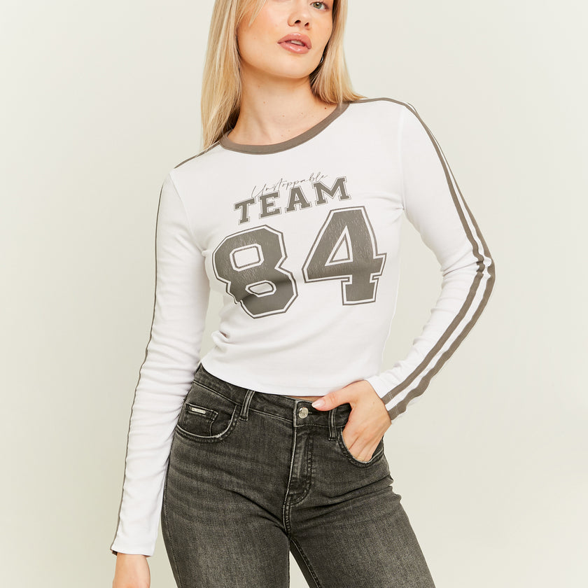 Varsity Style T-Shirt | White