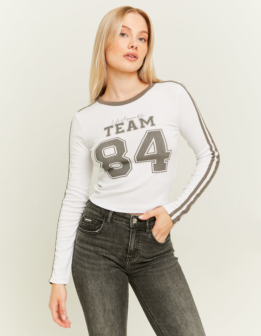 Varsity Style T-Shirt | White