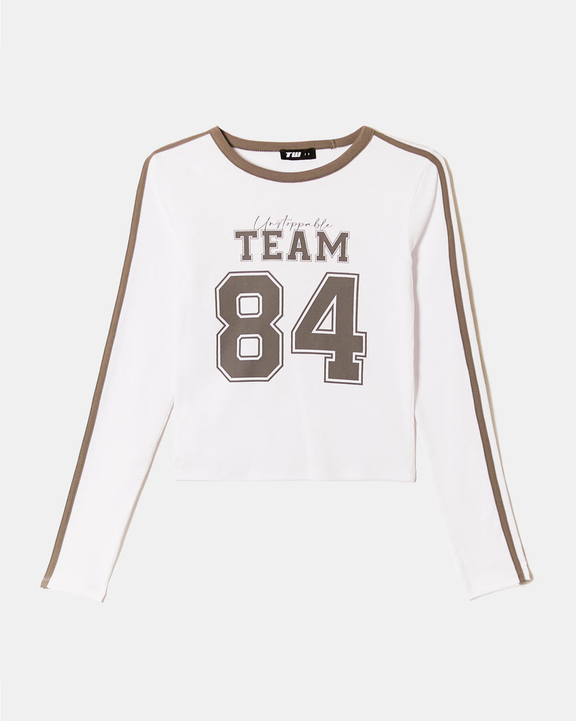 Varsity Style T-Shirt | White