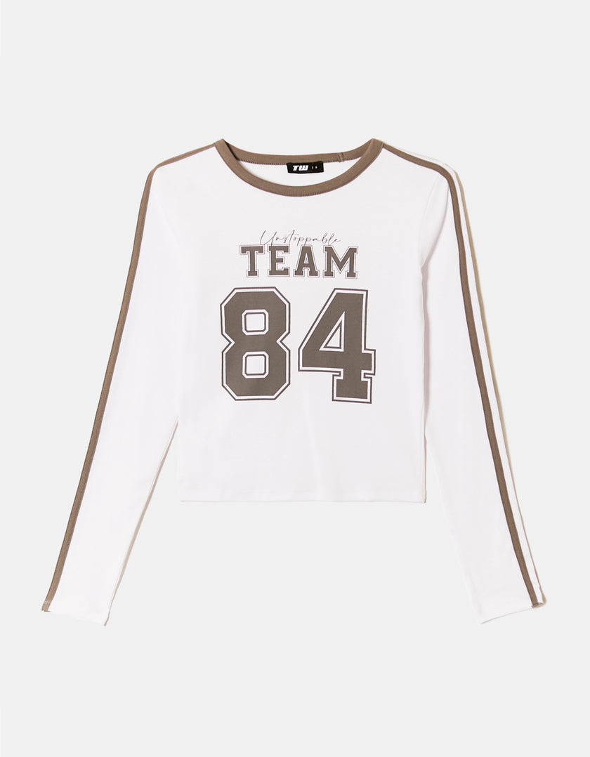 Varsity Style T-Shirt | White