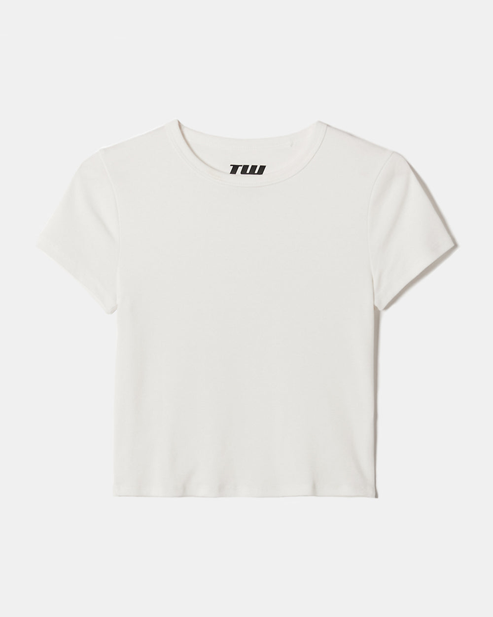 Ribbed Basic T-shirt Short Sleeves | Off White