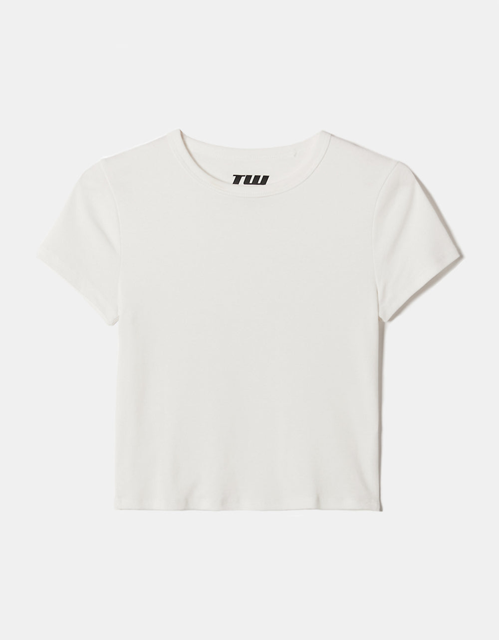 Ribbed Basic T-shirt Short Sleeves | Off White