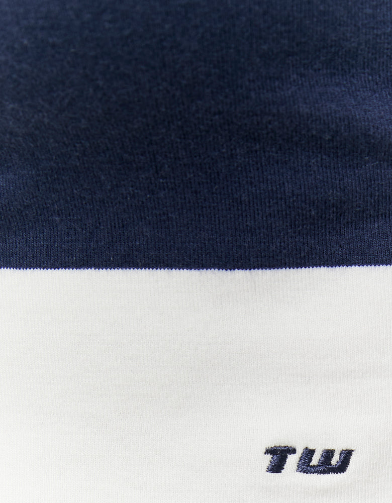 Polo T-Shirt Long Sleeves | Blue-White