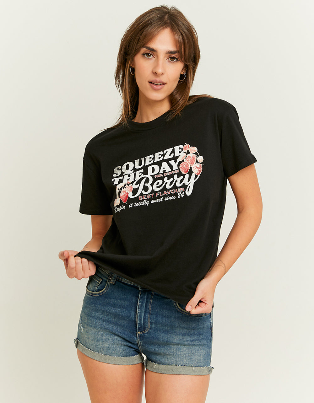 Loose Printed T-shirt | Black