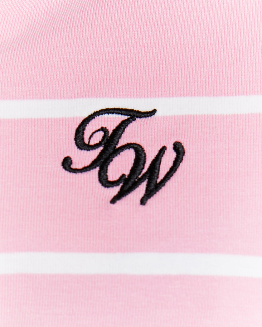 Polo Neck T-shirt with Print | Striped