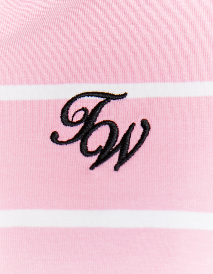 Polo Neck T-shirt with Print | Striped