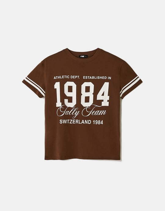 Printed T-Shirt | Brown
