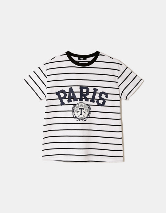 Printed T-Shirt | White-Black