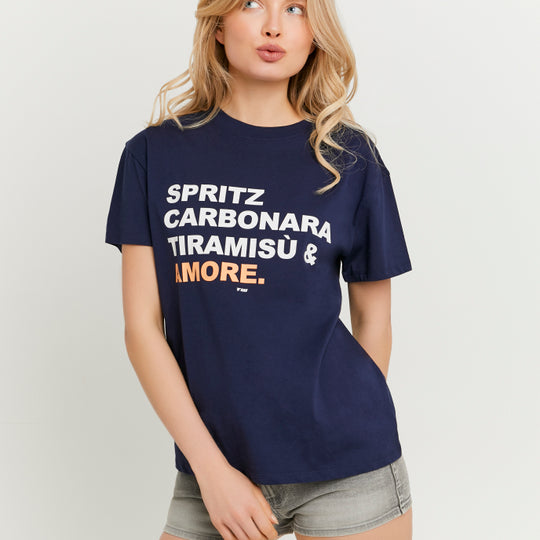 Printed T-shirt | Navy