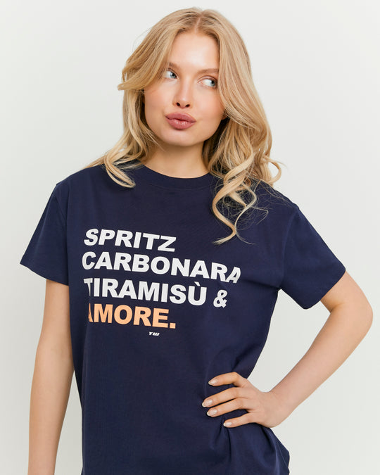 Printed T-shirt | Navy