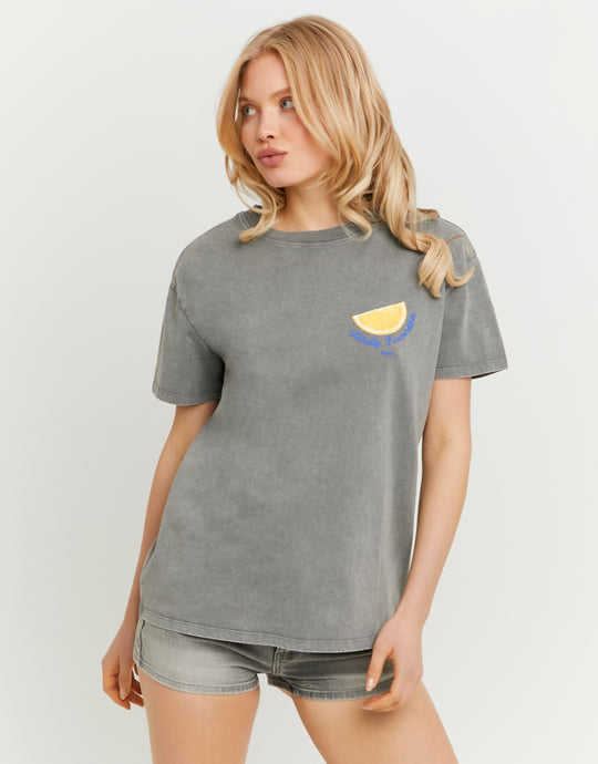 Printed T-shirt | Grey