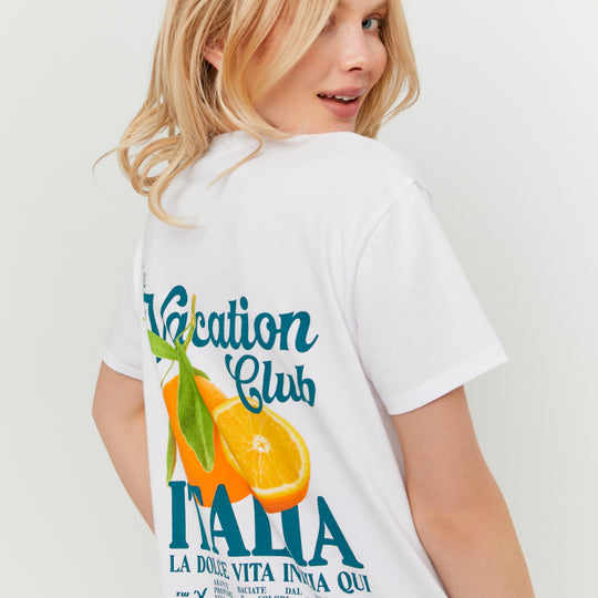 Printed T-shirt | White