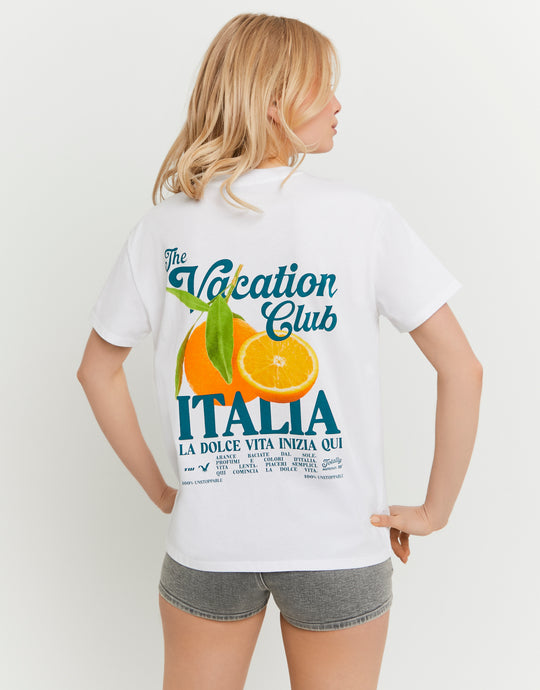 Printed T-shirt | White
