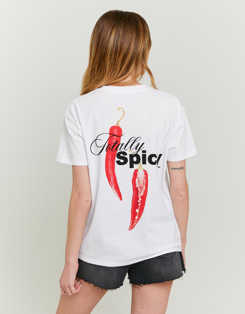 Oversize T-shirt with Print | White