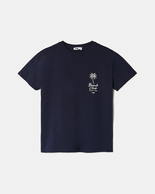Printed T-shirt | Navy