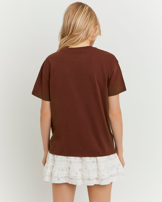 Printed T-shirt | Brown