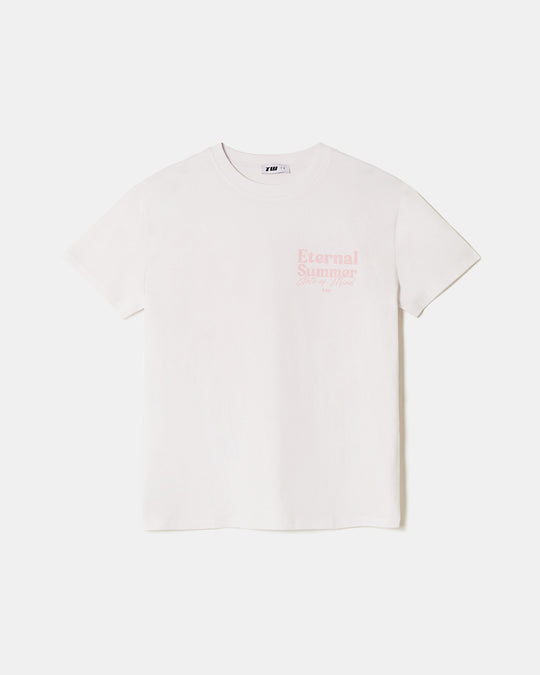 Printed T-shirt | White