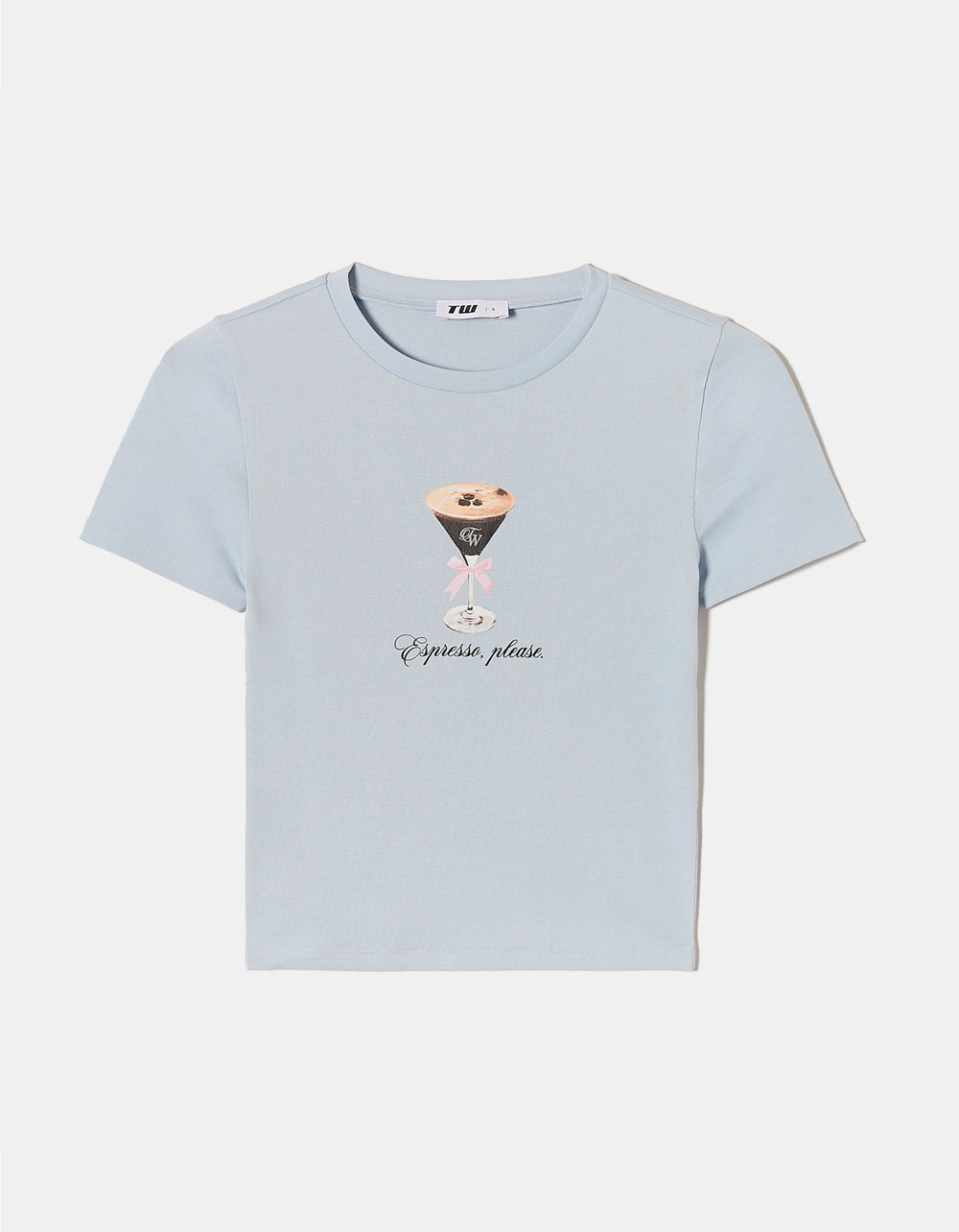 Printed Cropped T-shirt | Blue