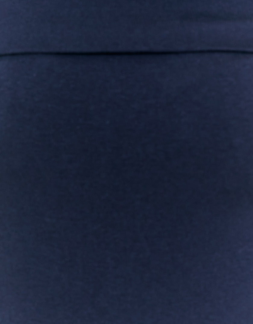 Off Shoulder Basic Top | Navy