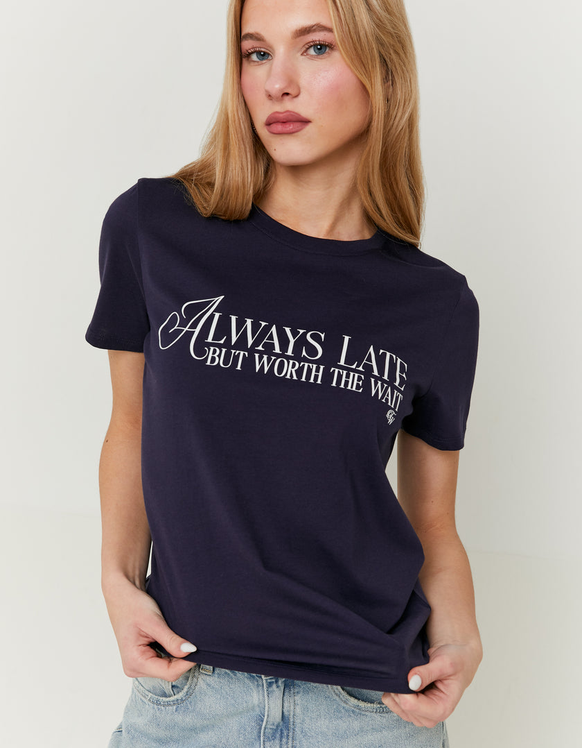 T-shirt with Print | Navy