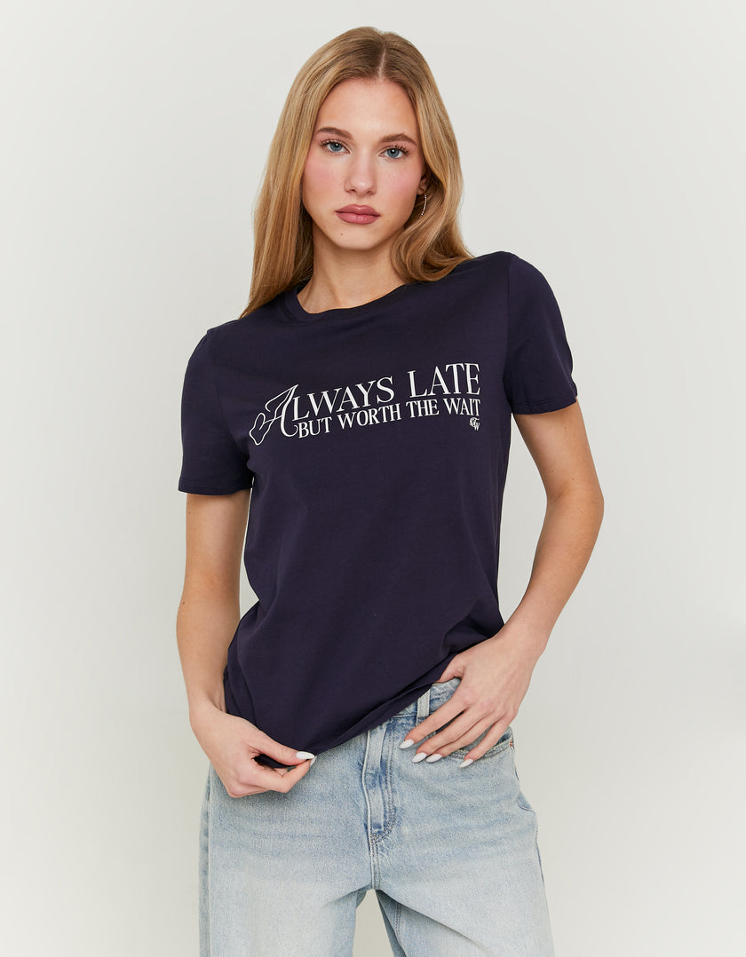 T-shirt with Print | Navy