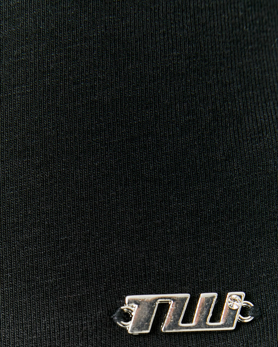 Boat neck Basic T-shirt | Black