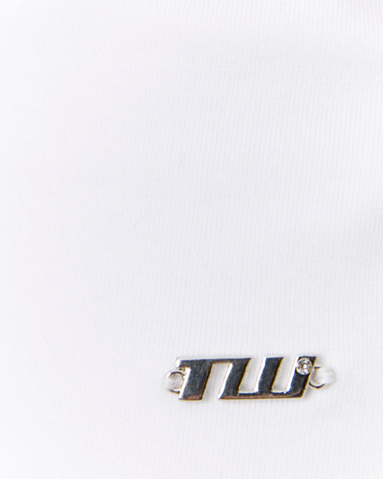 Boat neck Basic T-shirt | White