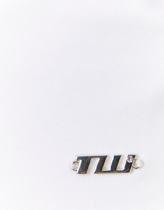 Boat neck Basic T-shirt | White