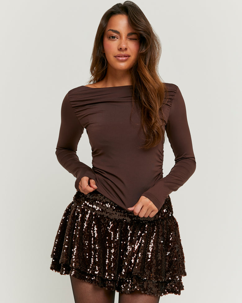 Asymmetrical Top | Brown