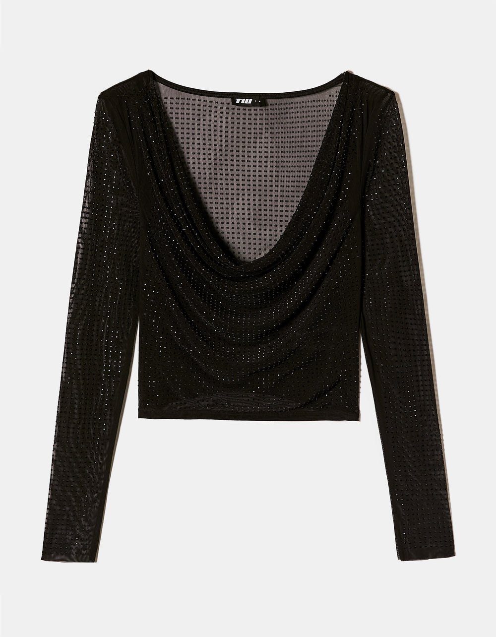 Transparent Top with Strass | Black