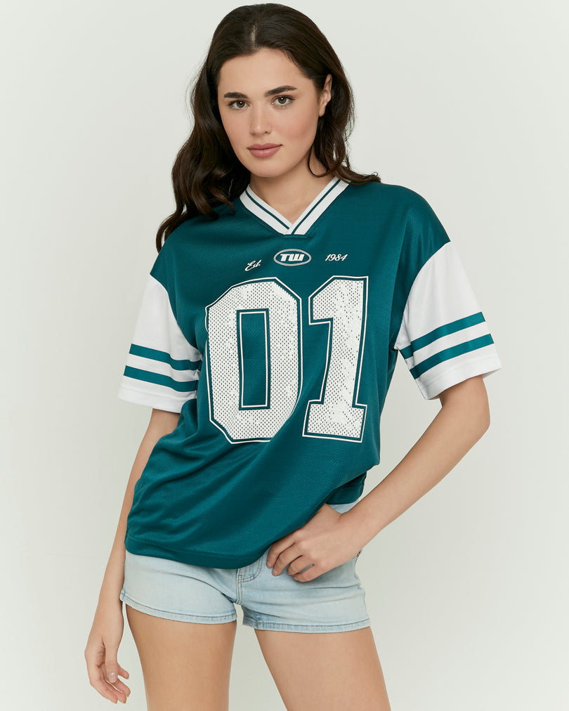 Oversized Printed T-Shirt | Green