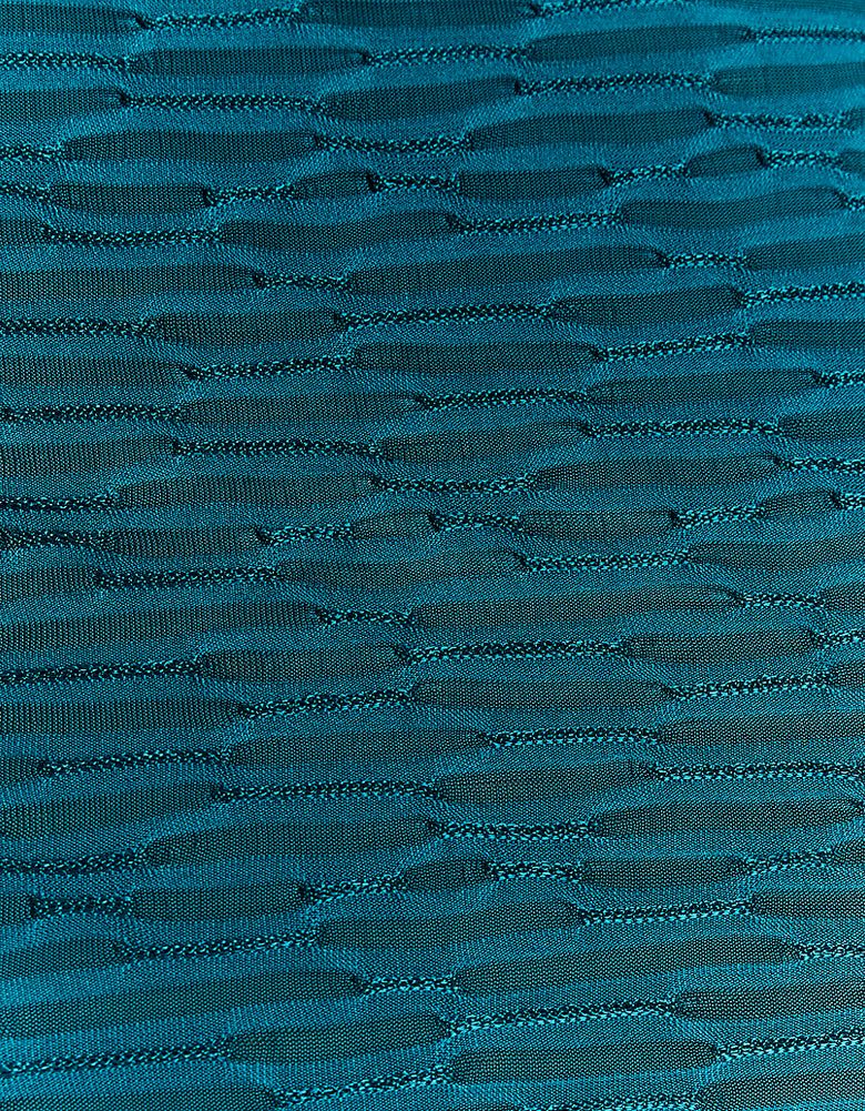 Crop Top with Lateral Lace Up | Blue Melange