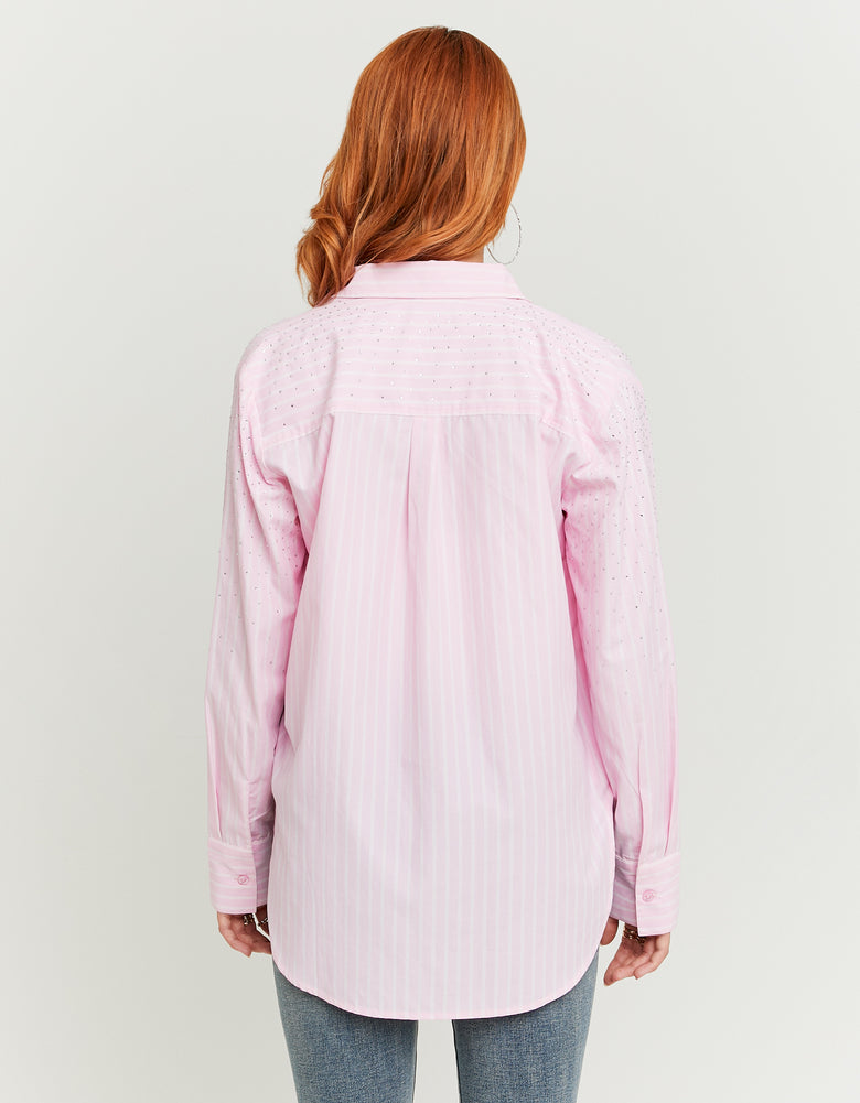 Cotton Shirt | Pink-White
