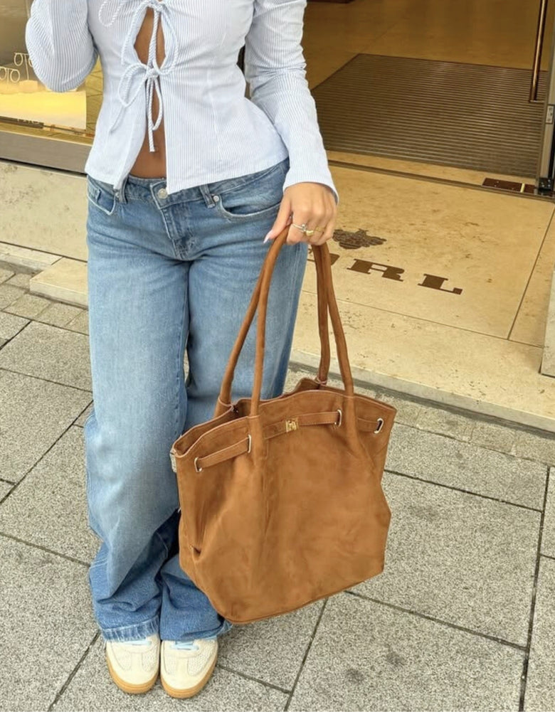 Bag in Suede | Brown