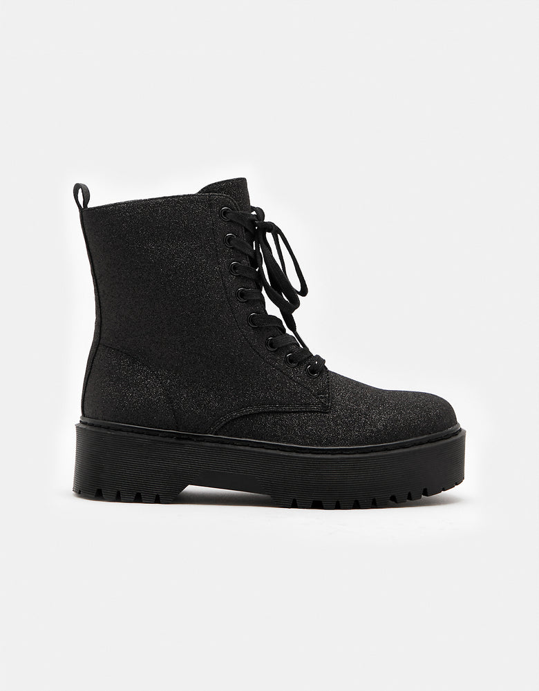 Lace Up Boots | Black