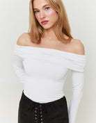 Off Shoulder Bodysuit | White