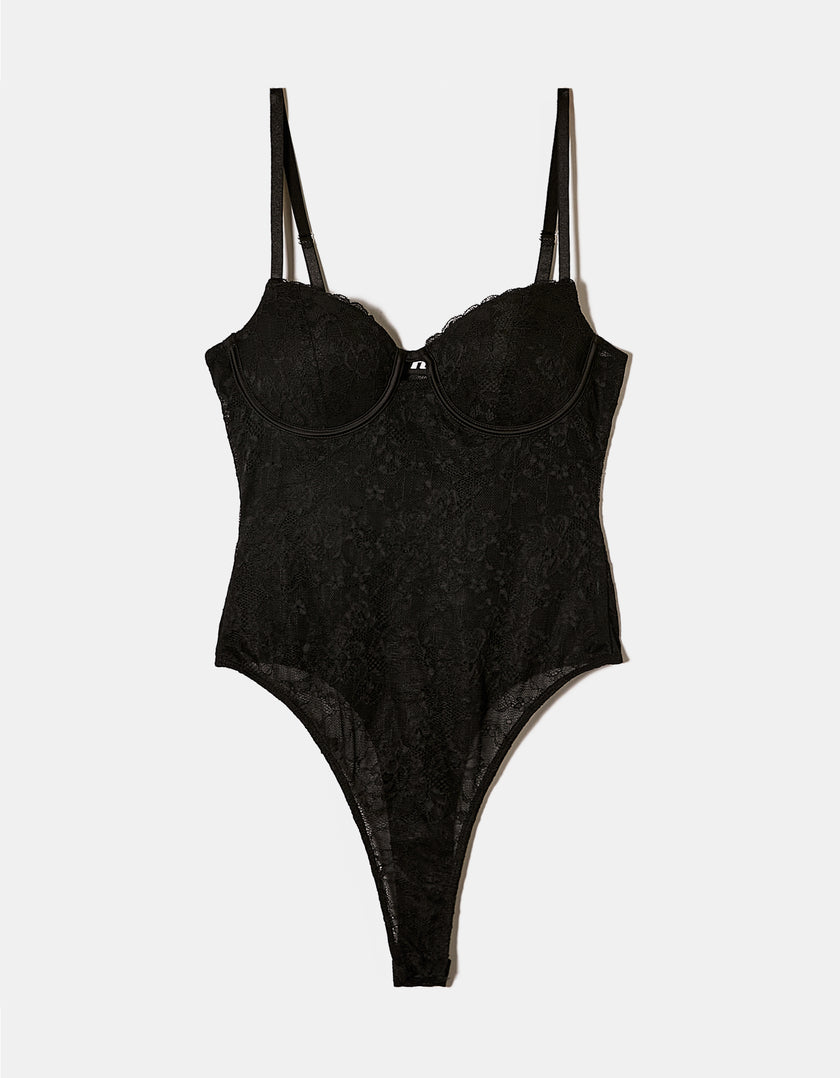 Lace Bodysuit | Black