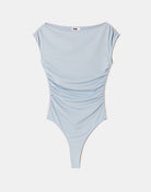 Bodysuit with Boat Neckline | Blue