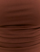 Bodysuit with Boat Neckline | Brown