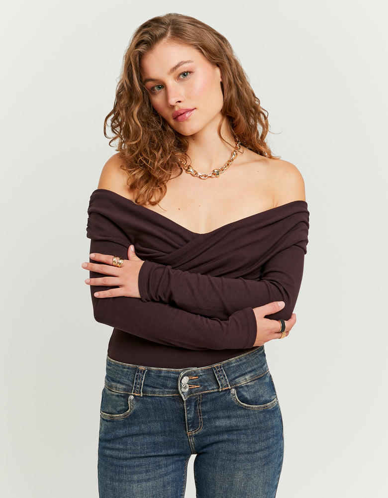Off Shoulders Body | Brown