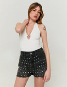 Bodysuit with Heart Detail | White