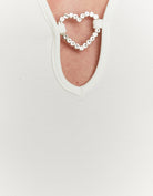 Bodysuit with Heart Detail | White